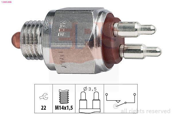 Switch, reverse light EPS 1.860.036
