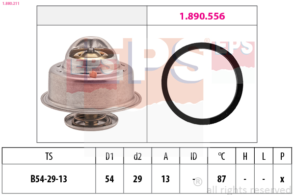 Thermostat, coolant EPS 1.880.211