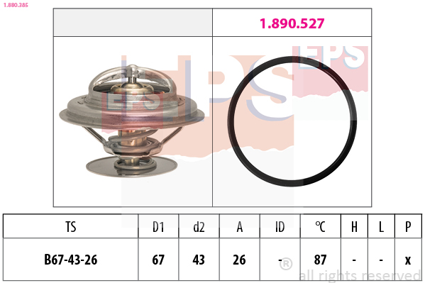 Thermostat, coolant EPS 1.880.385
