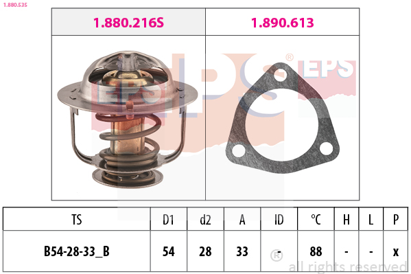 Thermostat, coolant EPS 1.880.535