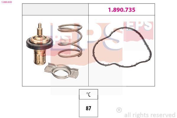 Thermostat, coolant EPS 1.880.930