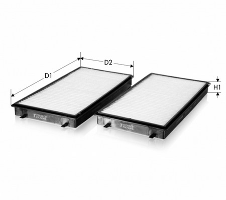 Filter, cabin air TECNECO FILTERS CK2506-2