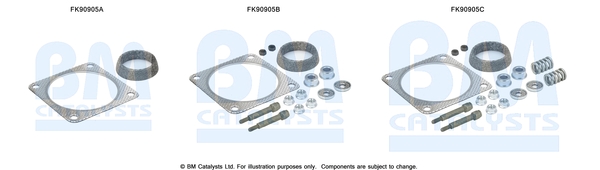 Mounting Kit, catalytic converter BM CATALYSTS FK90905