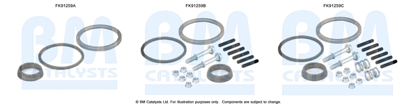 Mounting Kit, catalytic converter BM CATALYSTS FK91259