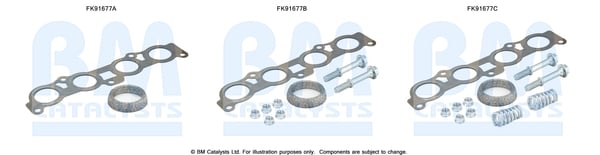 Mounting Kit, catalytic converter BM CATALYSTS FK91677