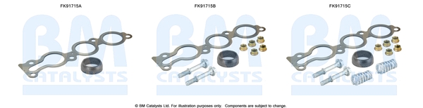 Mounting Kit, catalytic converter BM CATALYSTS FK91715