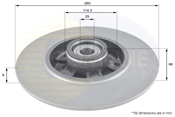 Brake Disc COMLINE ADC3015