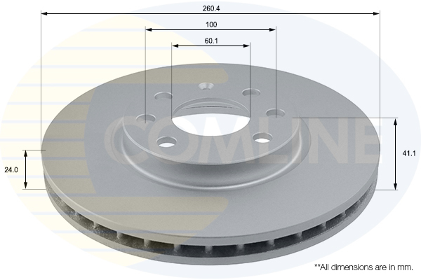 Brake Disc COMLINE ADC1112V