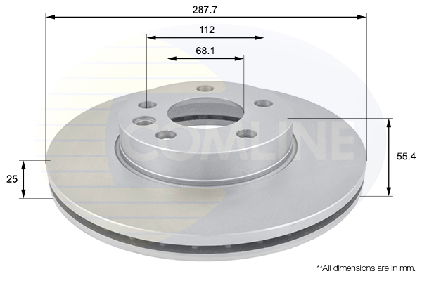 Brake Disc COMLINE ADC1418V