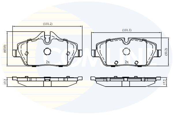 Brake Pad Set, disc brake COMLINE CBP02160