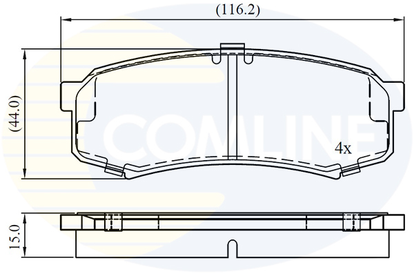 Brake Pad Set, disc brake COMLINE CBP0404