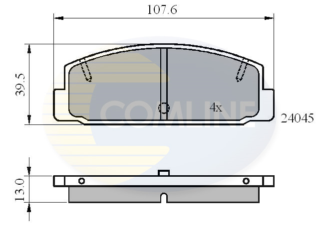 Brake Pad Set, disc brake COMLINE CBP0819