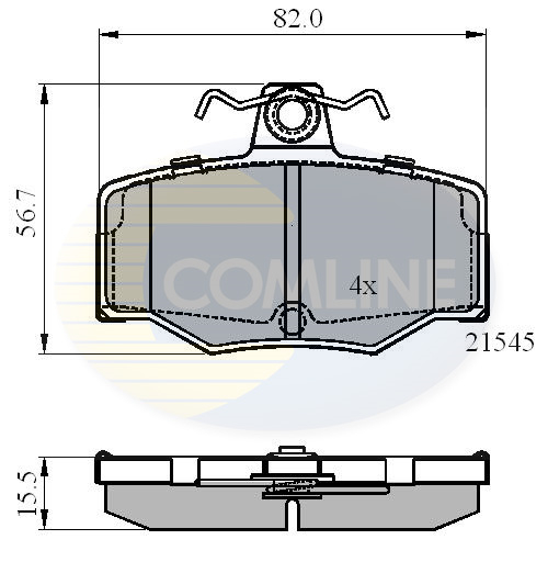 Brake Pad Set, disc brake COMLINE CBP0878