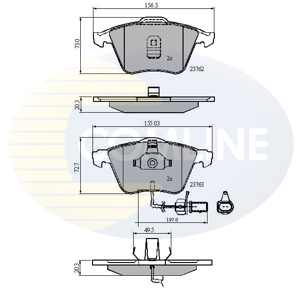 Brake Pad Set, disc brake COMLINE CBP11200