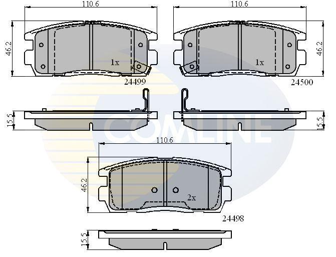 Brake Pad Set, disc brake COMLINE CBP31580