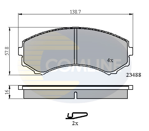 Brake Pad Set, disc brake COMLINE CBP3172