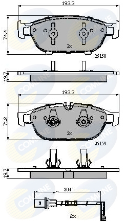 Brake Pad Set, disc brake COMLINE CBP22120