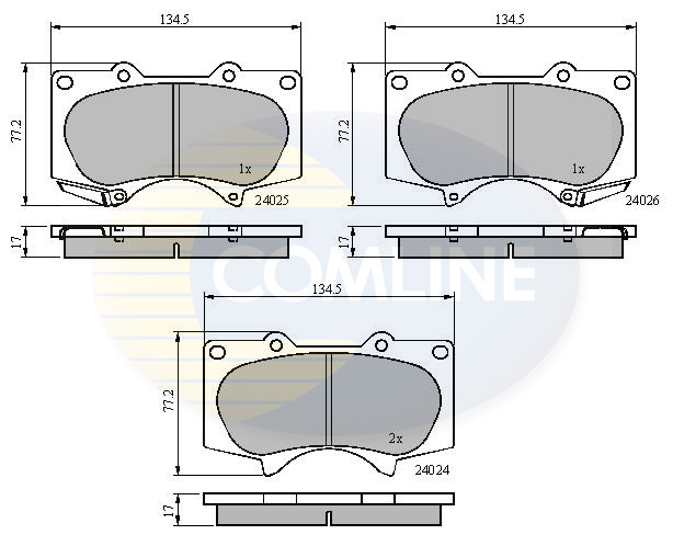 Brake Pad Set, disc brake COMLINE CBP31201