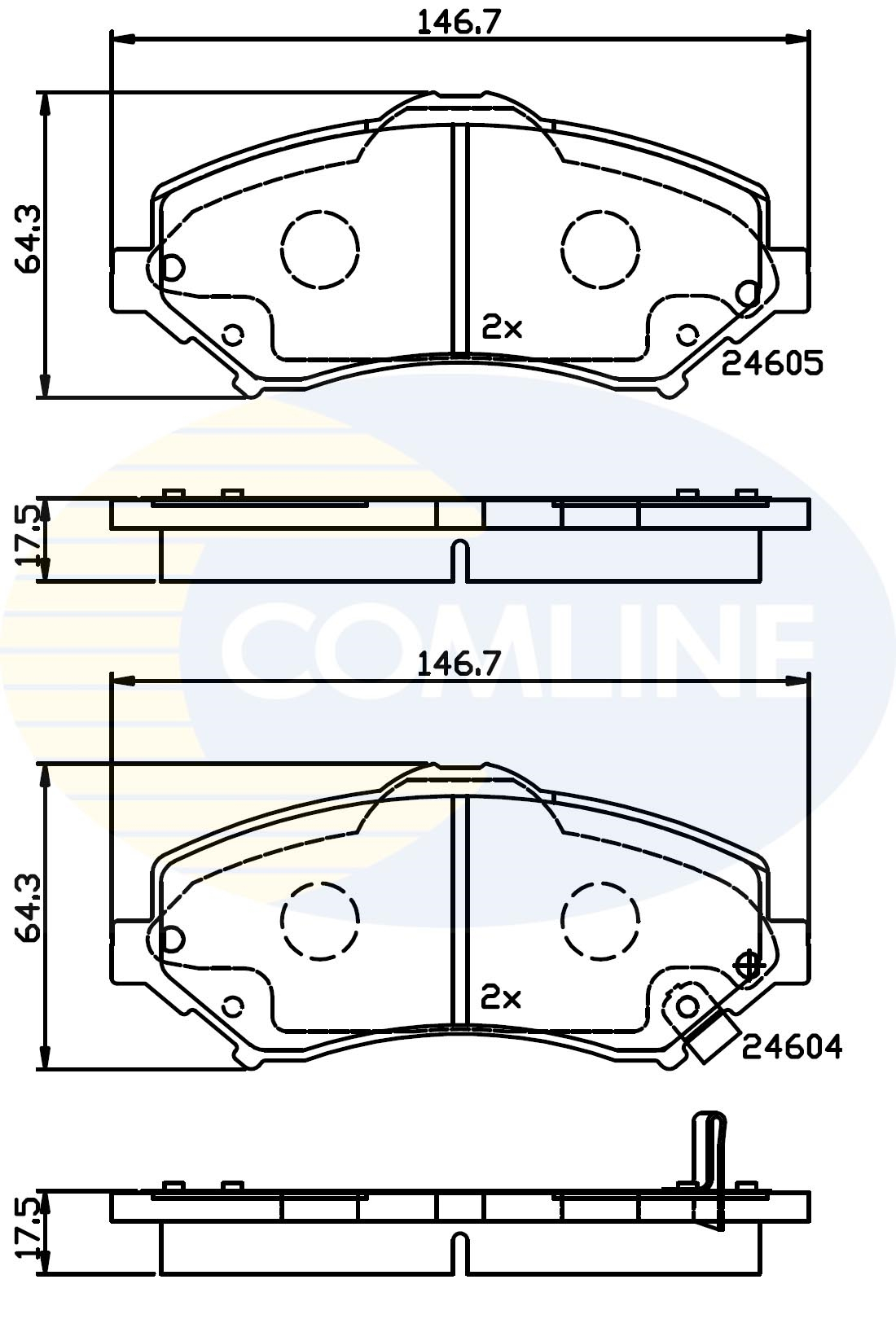 Brake Pad Set, disc brake COMLINE CBP36066