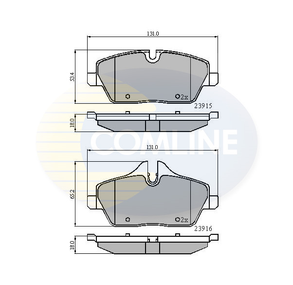 Brake Pad Set, disc brake COMLINE CBP01531