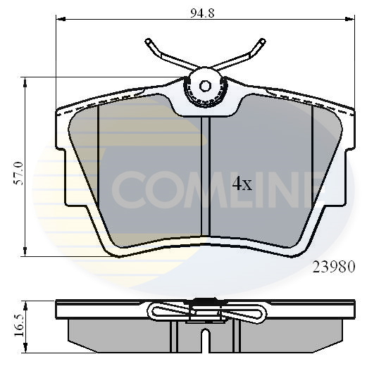Brake Pad Set, disc brake COMLINE CBP0874