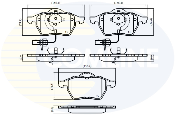 Brake Pad Set, disc brake COMLINE CBP11025