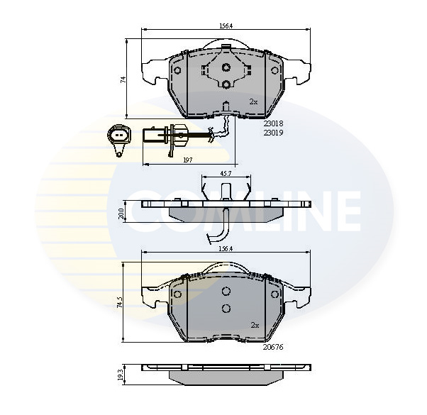 Brake Pad Set, disc brake COMLINE CBP11542