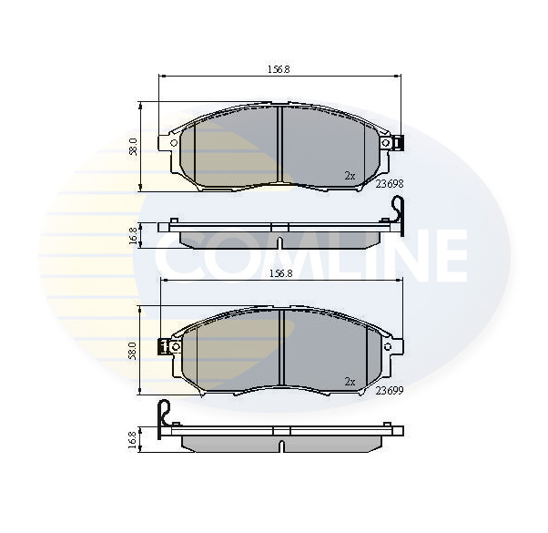 Brake Pad Set, disc brake COMLINE CBP31524