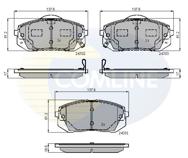 Brake Pad Set, disc brake COMLINE CBP31768