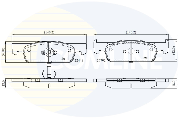 Brake Pad Set, disc brake COMLINE CBP02398