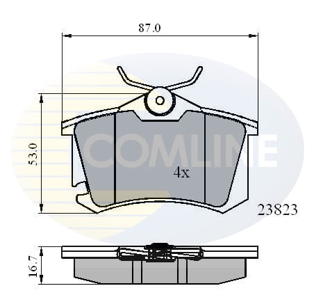 Brake Pad Set, disc brake COMLINE CBP01761