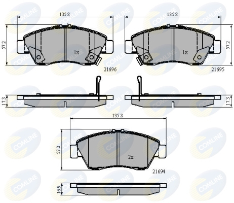 Brake Pad Set, disc brake COMLINE CBP32009