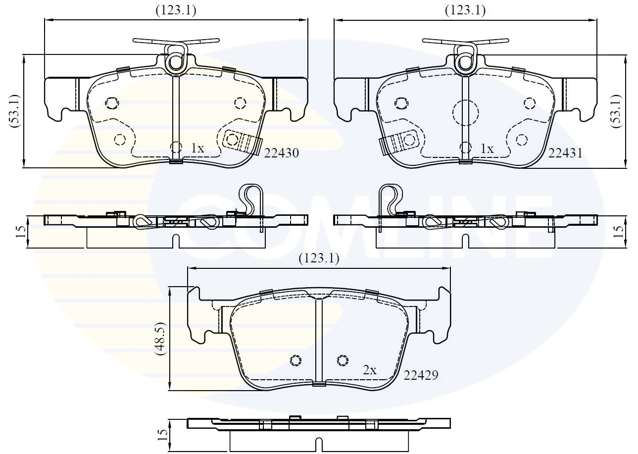 Brake Pad Set, disc brake COMLINE CBP32407