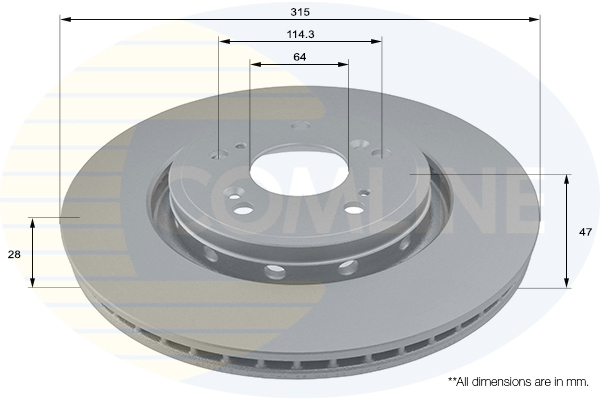 Brake Disc COMLINE ADC0577V