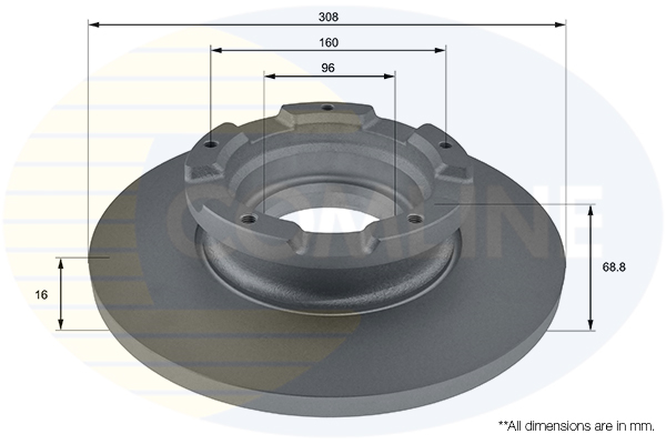 Brake Disc COMLINE ADC1264