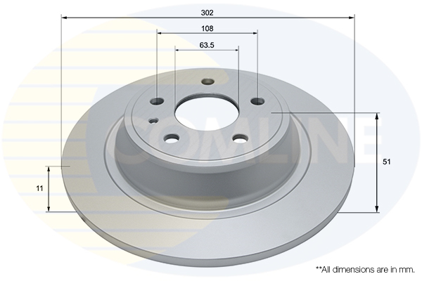 Brake Disc COMLINE ADC1274