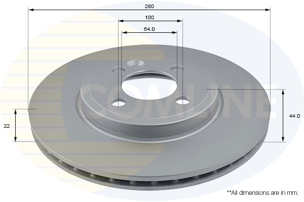 Brake Disc COMLINE ADC1734V