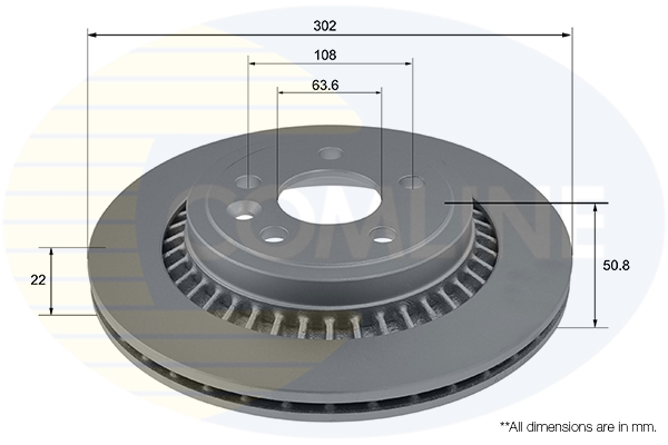 Brake Disc COMLINE ADC1917V