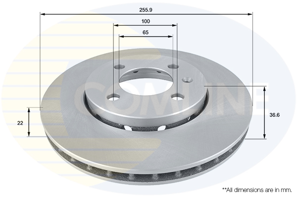 Brake Disc COMLINE ADC2600V