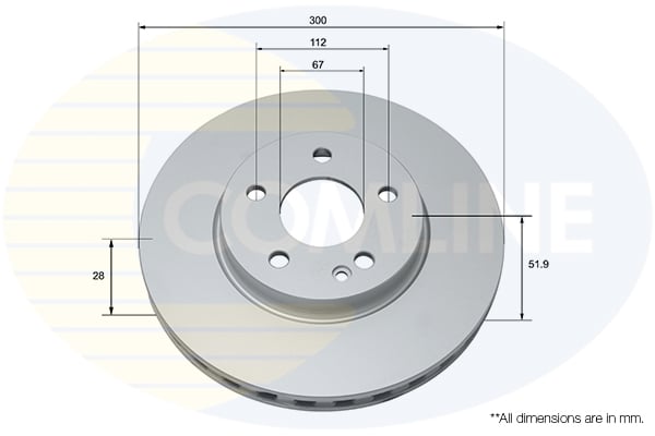 Brake Disc COMLINE ADC2818V