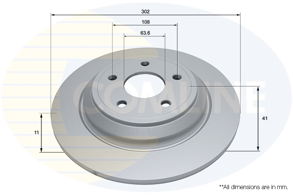 Brake Disc COMLINE ADC4054