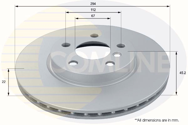 Brake Disc COMLINE ADC1792V