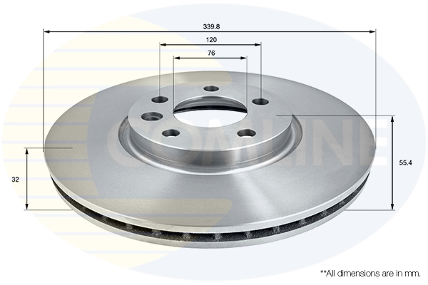Brake Disc COMLINE ADC2610V