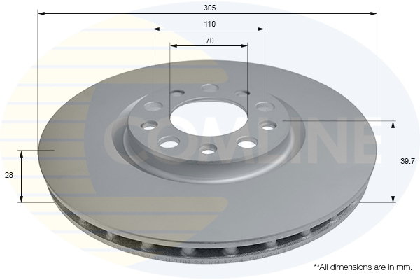 Brake Disc COMLINE ADC2842V