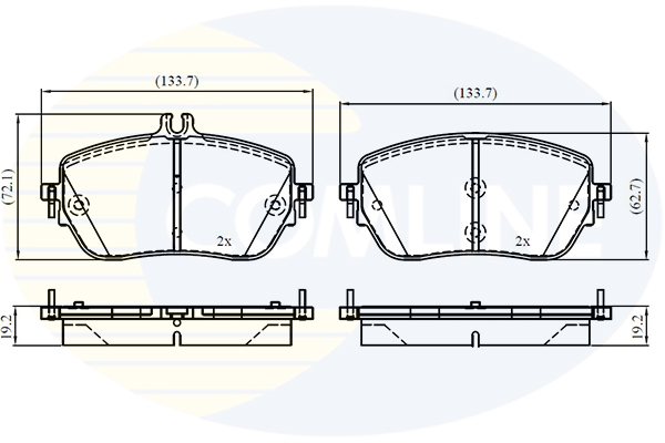 Brake Pad Set, disc brake COMLINE CBP02844