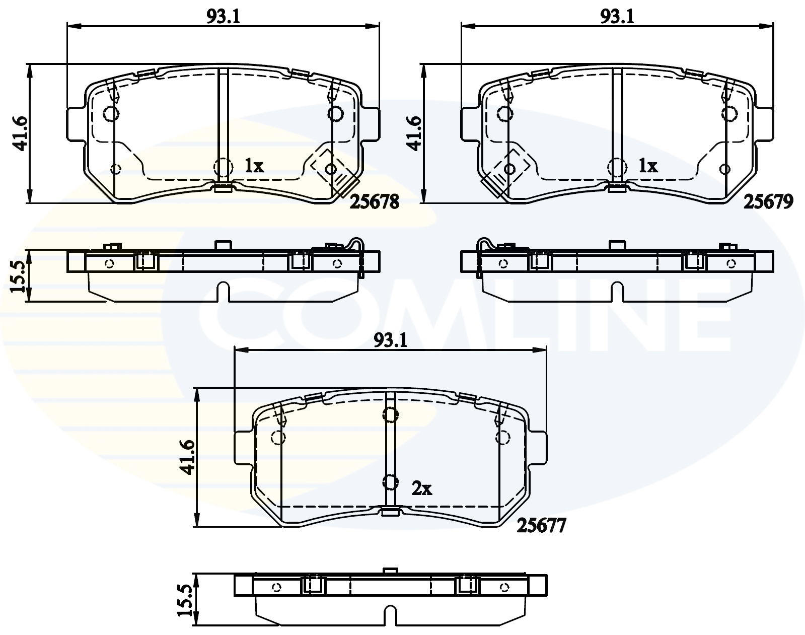 Brake Pad Set, disc brake COMLINE CBP32276