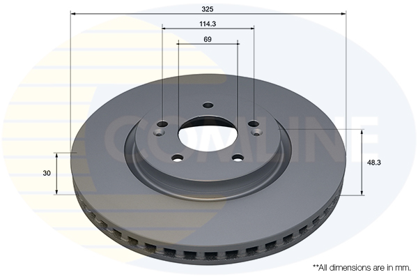 Brake Disc COMLINE ADC5203V