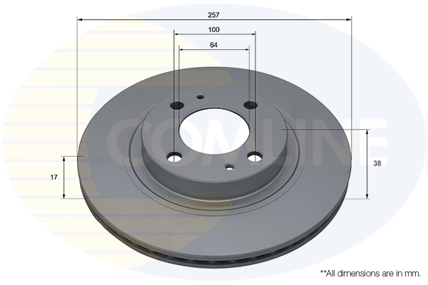 Brake Disc COMLINE ADC5038V