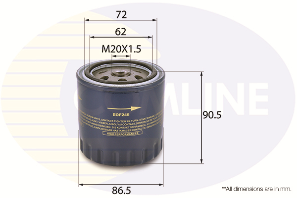 Oil Filter COMLINE EOF246