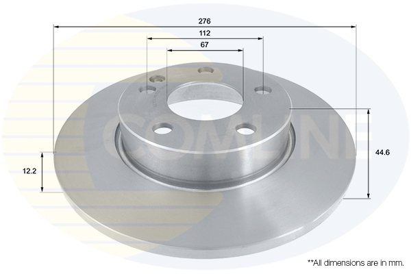 Brake Disc COMLINE ADC1638